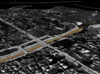 Render showing the Beirut River project site.