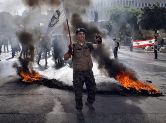 Lebanese veterans strike in opposition of the new austerity measures taken by the Lebanese political class. (People's Dispatch)