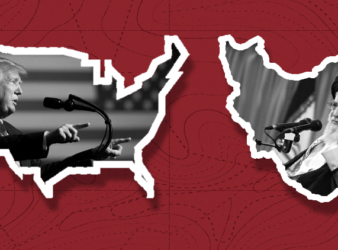 America Iran graphic by Laudy Issa