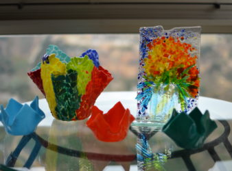 Glass fusion designs by Nada Helou, the Lebanese artist. | Supplied