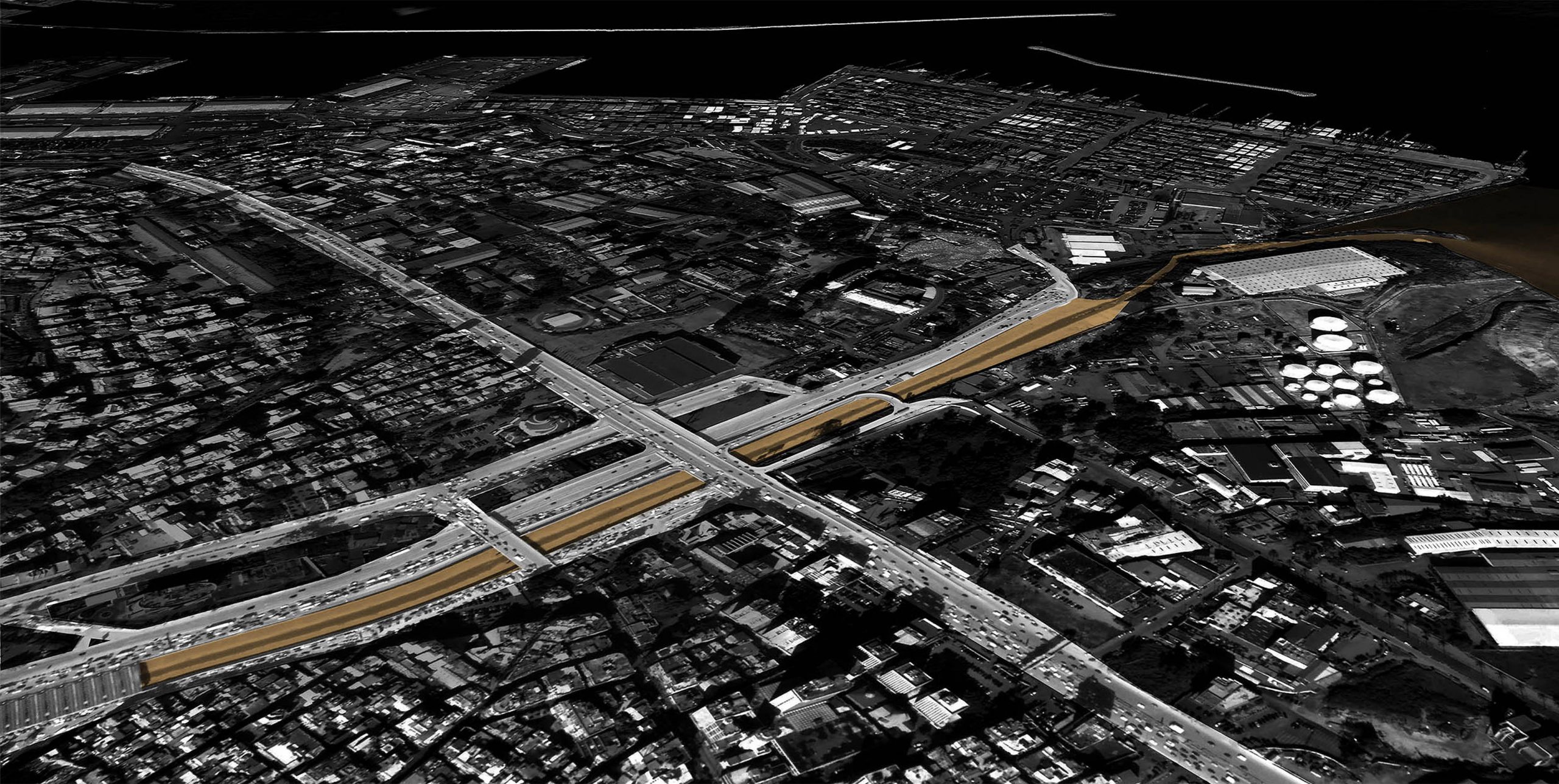 Render showing the Beirut River project site.