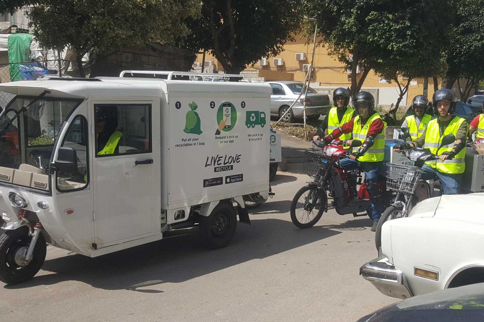 Live Love Recycle truck and drivers on the streets. (Lebanon Traveller)
