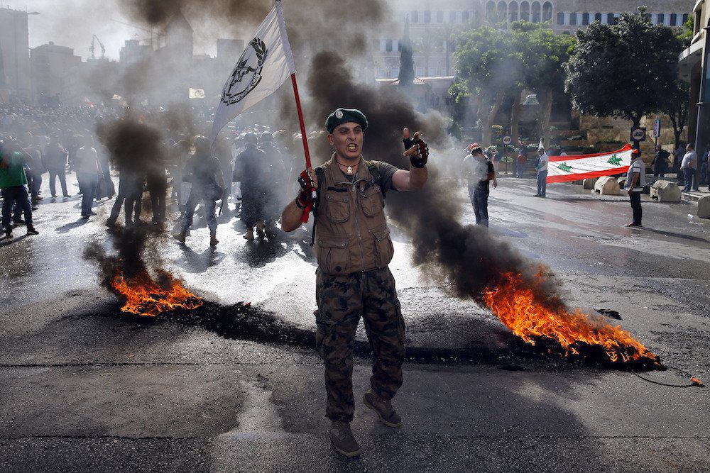 Lebanese veterans strike in opposition of the new austerity measures taken by the Lebanese political class. (People's Dispatch)