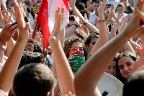 Protesters in Zouk (Reuters / Awsaat.com) - Feminist Article