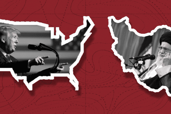 America Iran graphic by Laudy Issa