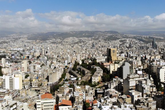 Drone shot of Beirut \ Rent crisis article