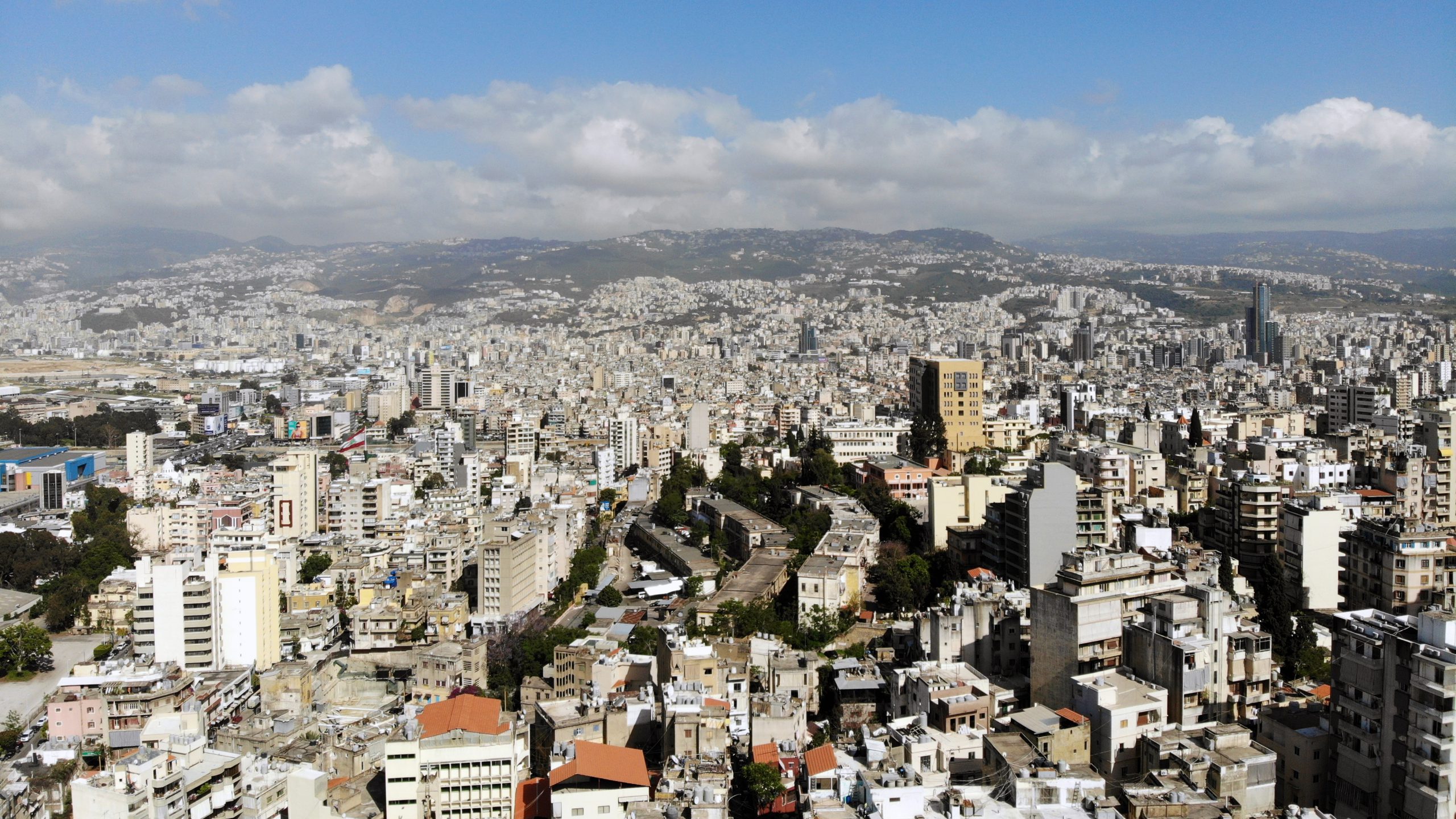 Drone shot of Beirut \ Rent crisis article