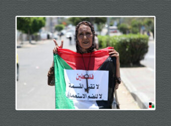 "Palestine rejects division, no to colonial annexation" (Photo: Fawzi Mahmoud / The Palestine Chronicle)