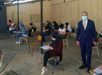 رئيس الجامعة اللبنانية فؤاد أيوب في كلية العلوم 4 (Photo: LebaneseUni via Twitter@)
