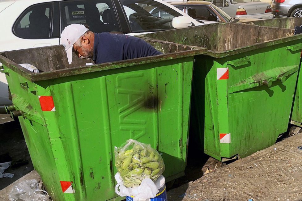 A man searching for food in Lebanon during November 2019 (Photo: Middle East Monitor via Ibrahim Chalhoub / AFP / Getty Images) Famine article