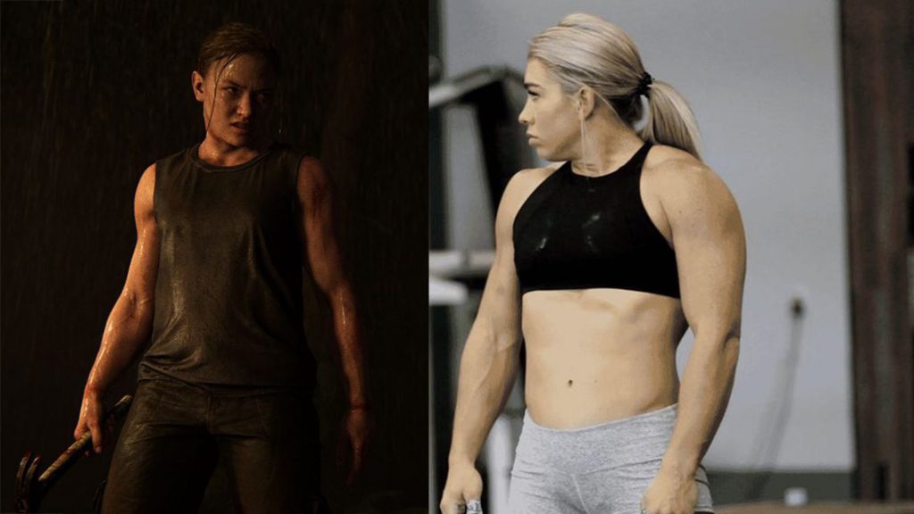  Abby from the Last of Us Part II and Colleen Fotsch, the professional Crossfit athlete who provided the character's body model.