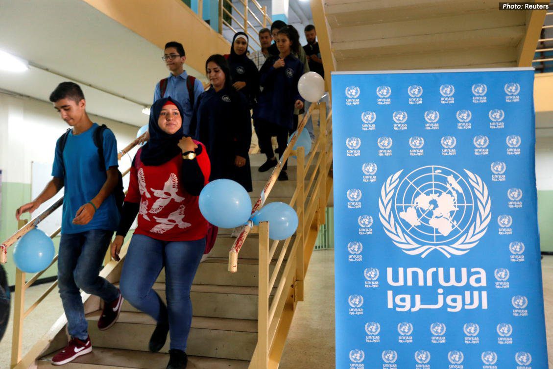 Palestinian children attend a UNRWA school (Photo: Reuters)